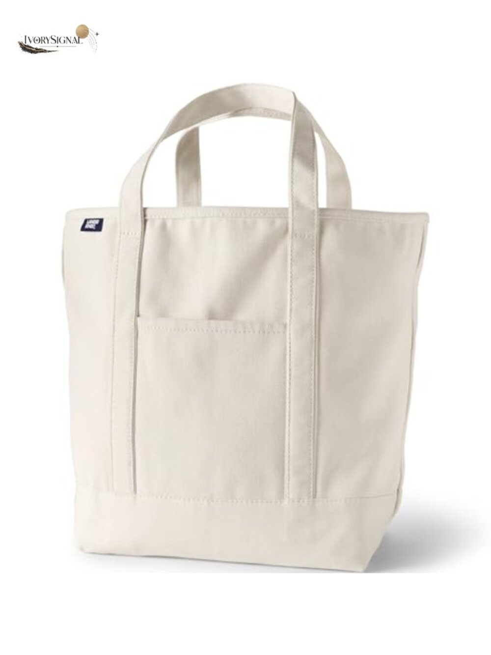 Large Canvas Tote with Reinforced Base
